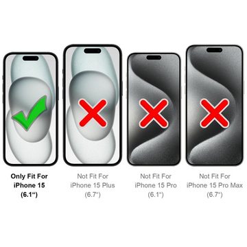 CoolGadget Schutzfolie Panzerfolie für iPhone 15, (Spar-Set 4in1, 2x Displayschutz, 2x Kameraschutz), Panzerglas Schutzfolie für Apple iPhone 15 Folie