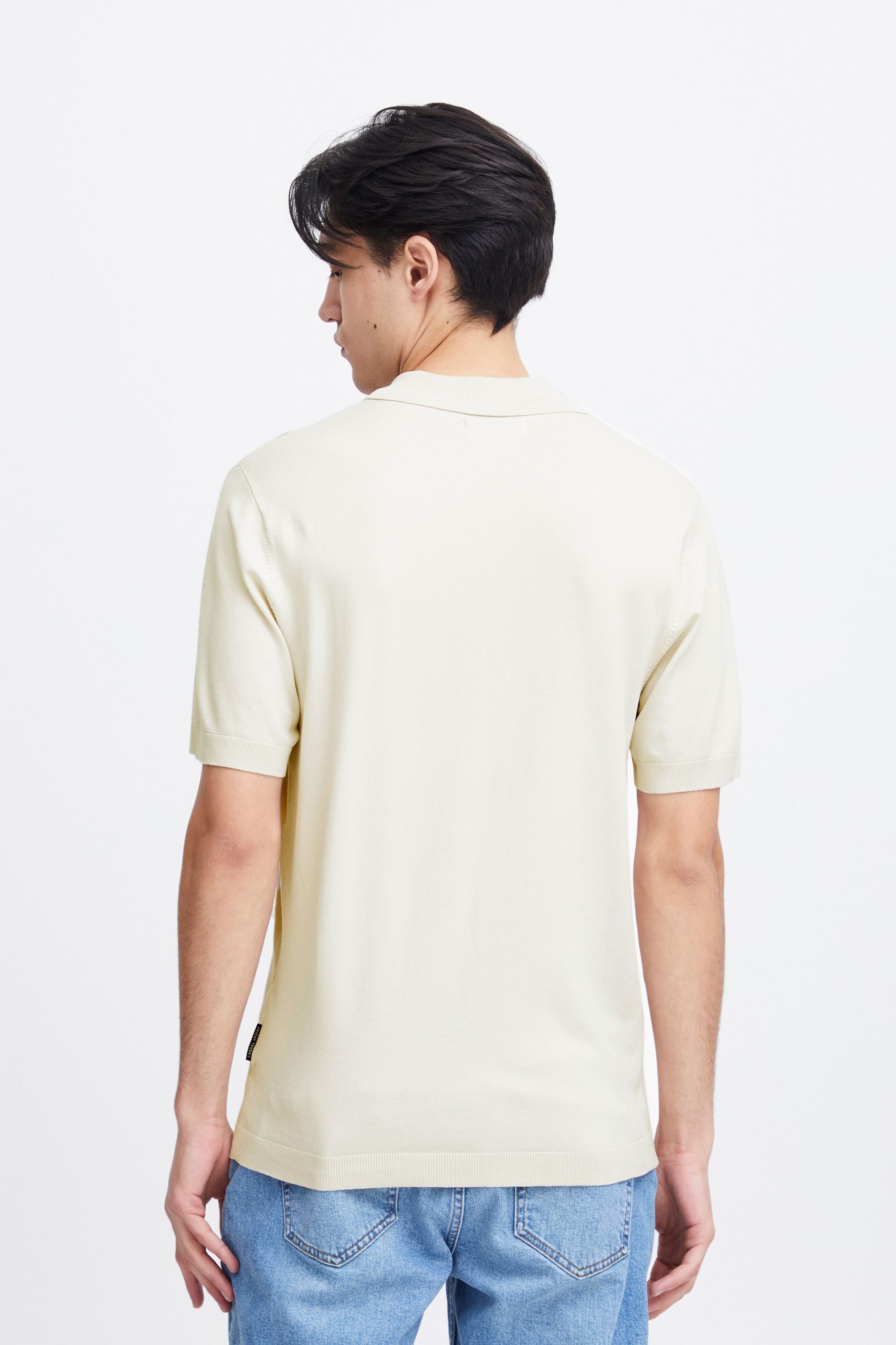Casual Friday Poloshirt CFKarl Strukturiertes Poloshirt mit Reißverschluss