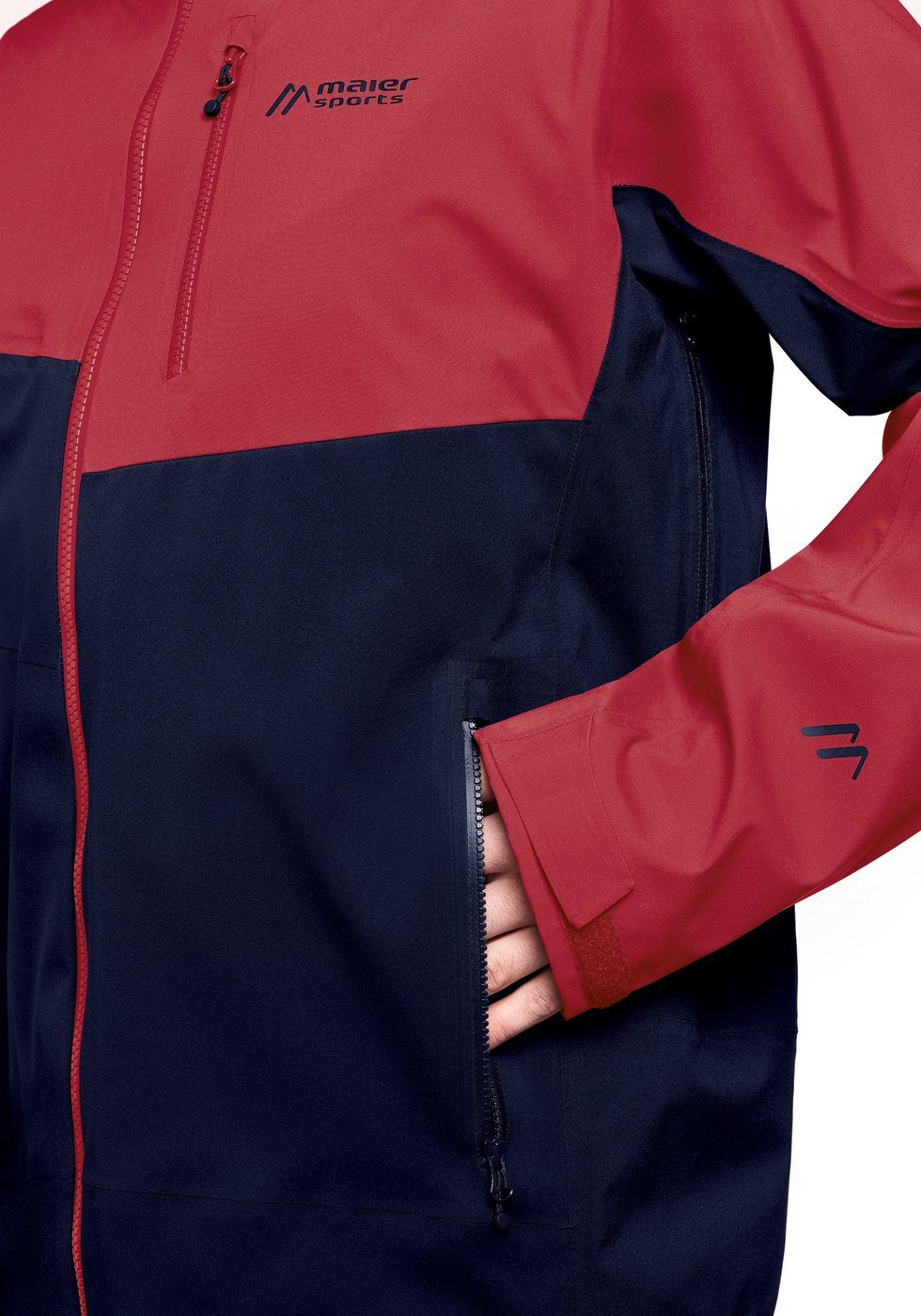 Maier Sports Funktionsjacke Tangstad dunkelblau/rot Herren