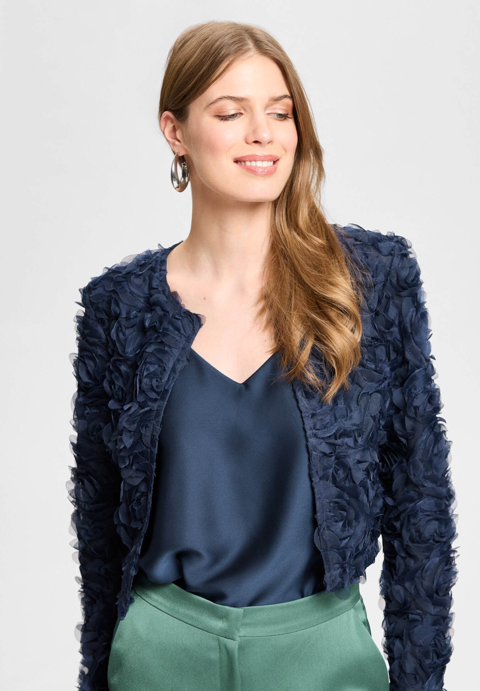 SWING Jackenblazer - Jacke aus Blütenstoff
