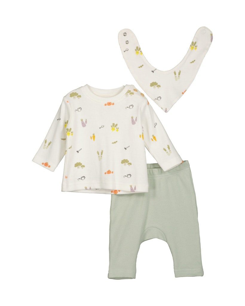 Blue Seven Langarmshirt Blue Seven Baby Jungen 3tlg. Set Langarmshirt Hose Tuch (3-tlg)