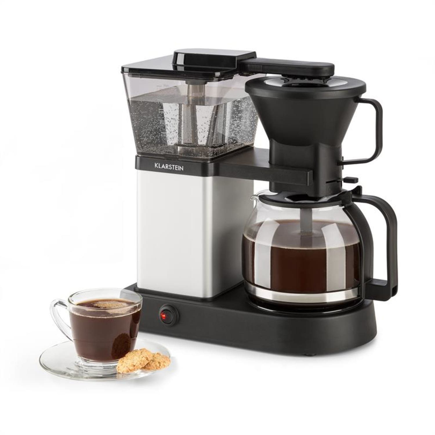 Klarstein Filterkaffeemaschine, 1.3l Kaffeekanne, Kaffeemaschine 1690W 1,3l Pre-Infusion 96°C