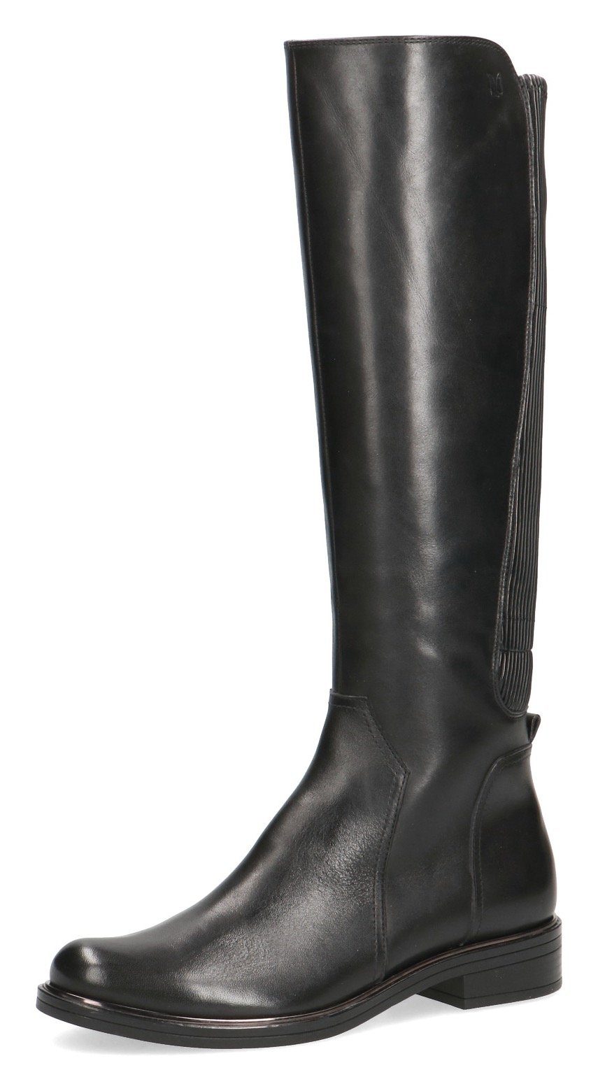 schwarz mit breitem Stretch Stiefel Caprice