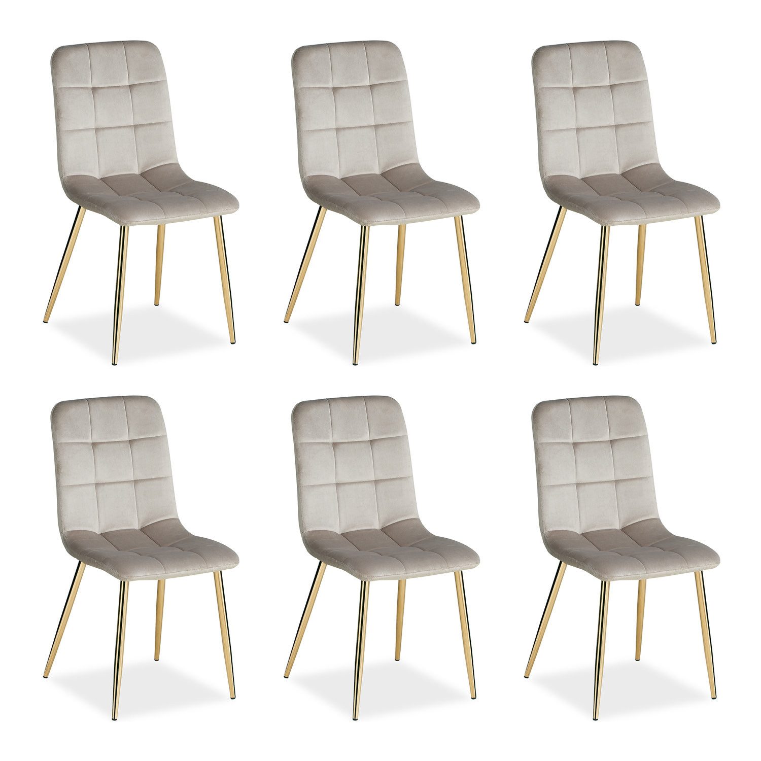 Homestyle4u Polsterstuhl Küchenstuhl modern Esszimmer Grau günstig online kaufen