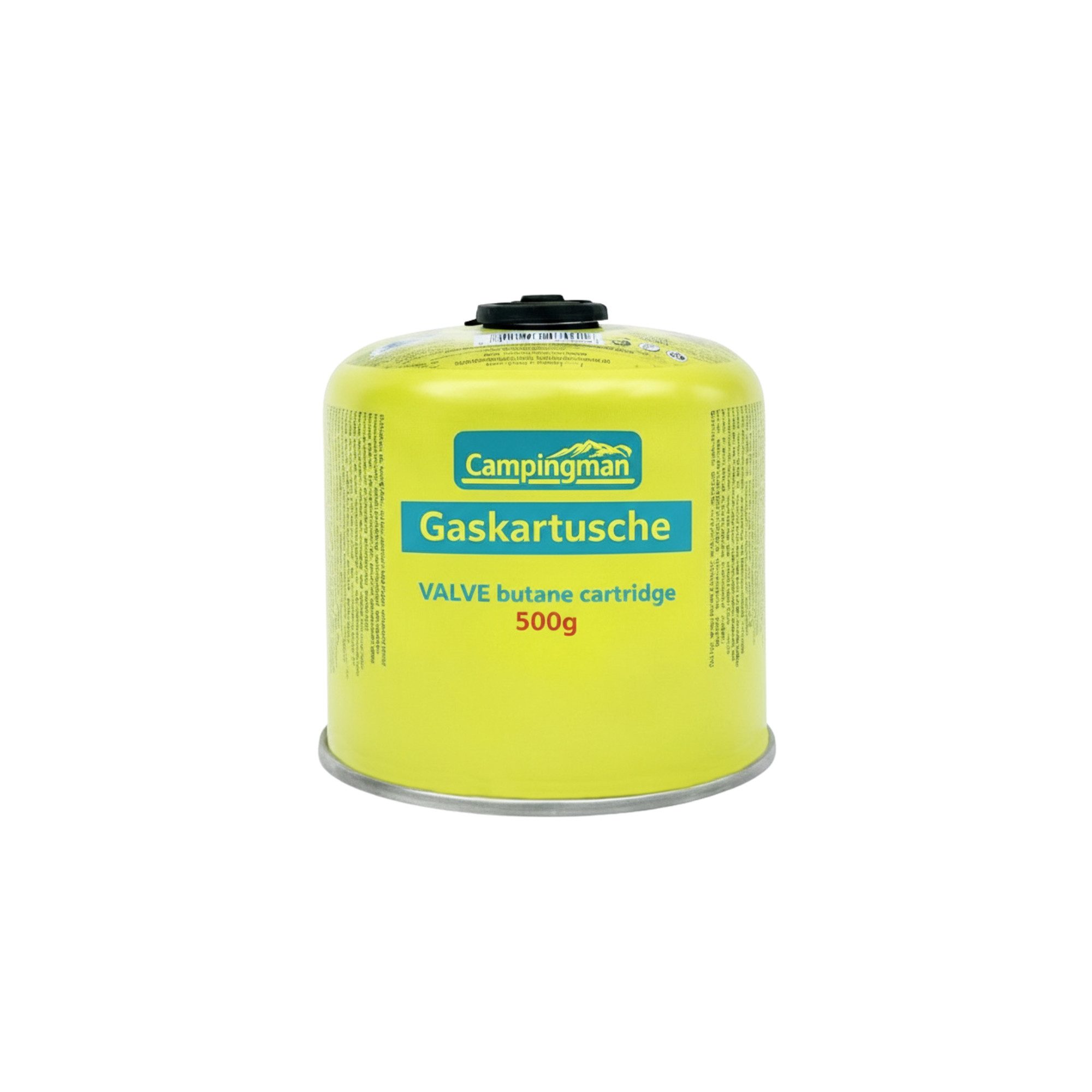 campingmann Gaskartusche 500g mit Schraubventil EN 417 – Butangas Kartusche, Zubehör für Universal Schraubkartusche für Campingkocher, 1 St., Unkrautbrenner, Weber Grill & Campinggas