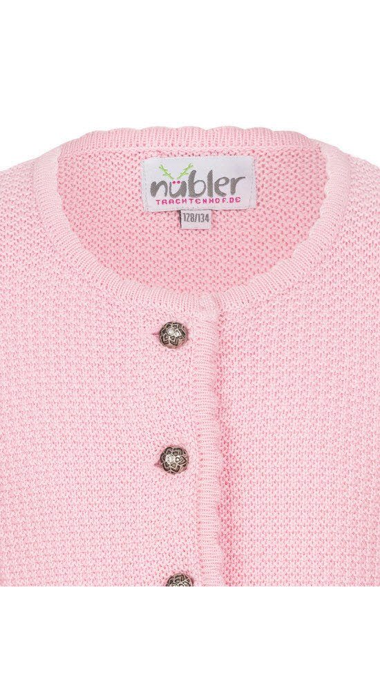 Nübler Trachtenstrickjacke Kinderstrickjacke Yvonne in Rosa von Nübler