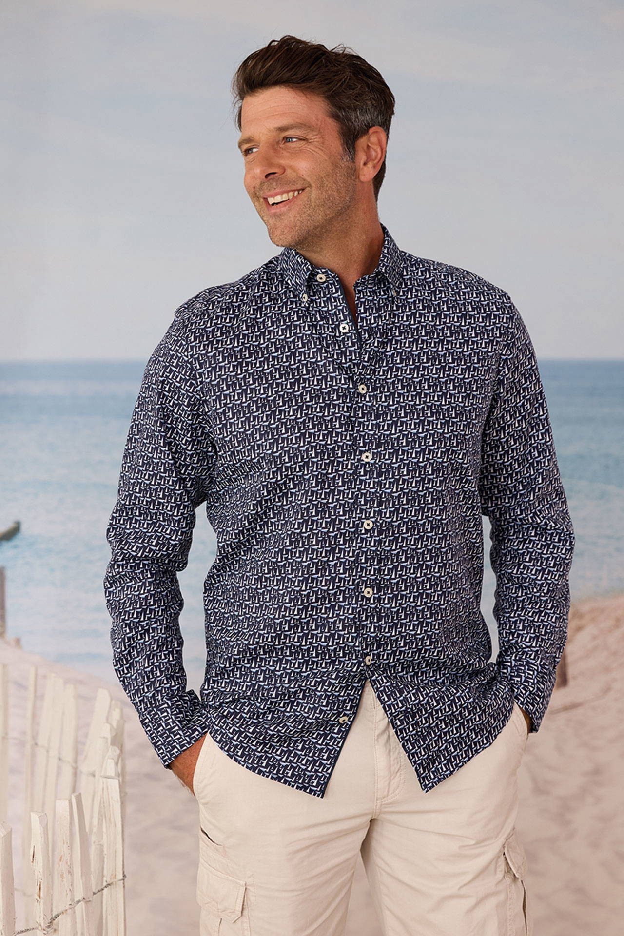 bugatti Langarmhemd, mit Button-Down-Kragen günstig online kaufen