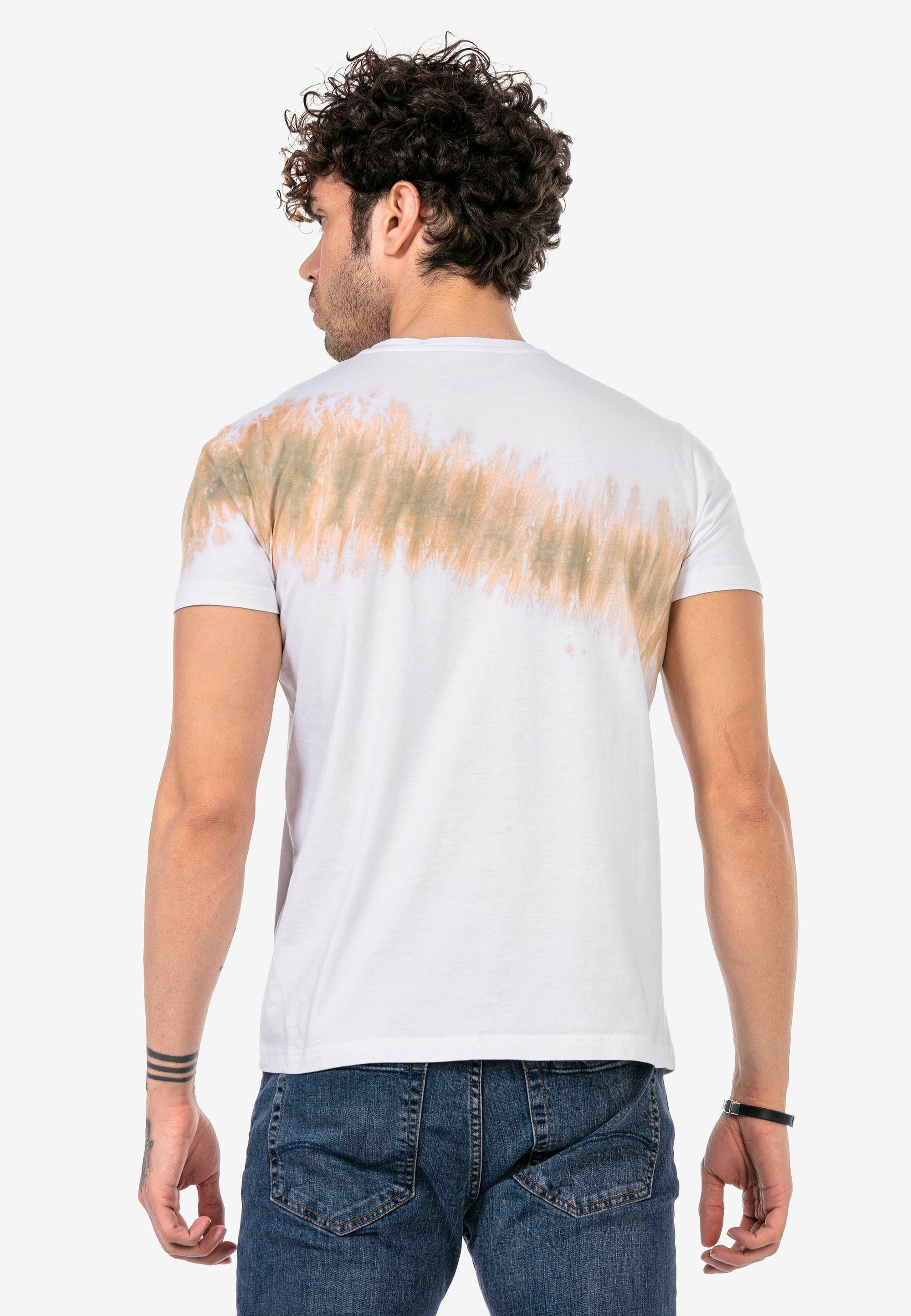 trendigem RedBridge Batik-Design Surprise weiß T-Shirt in