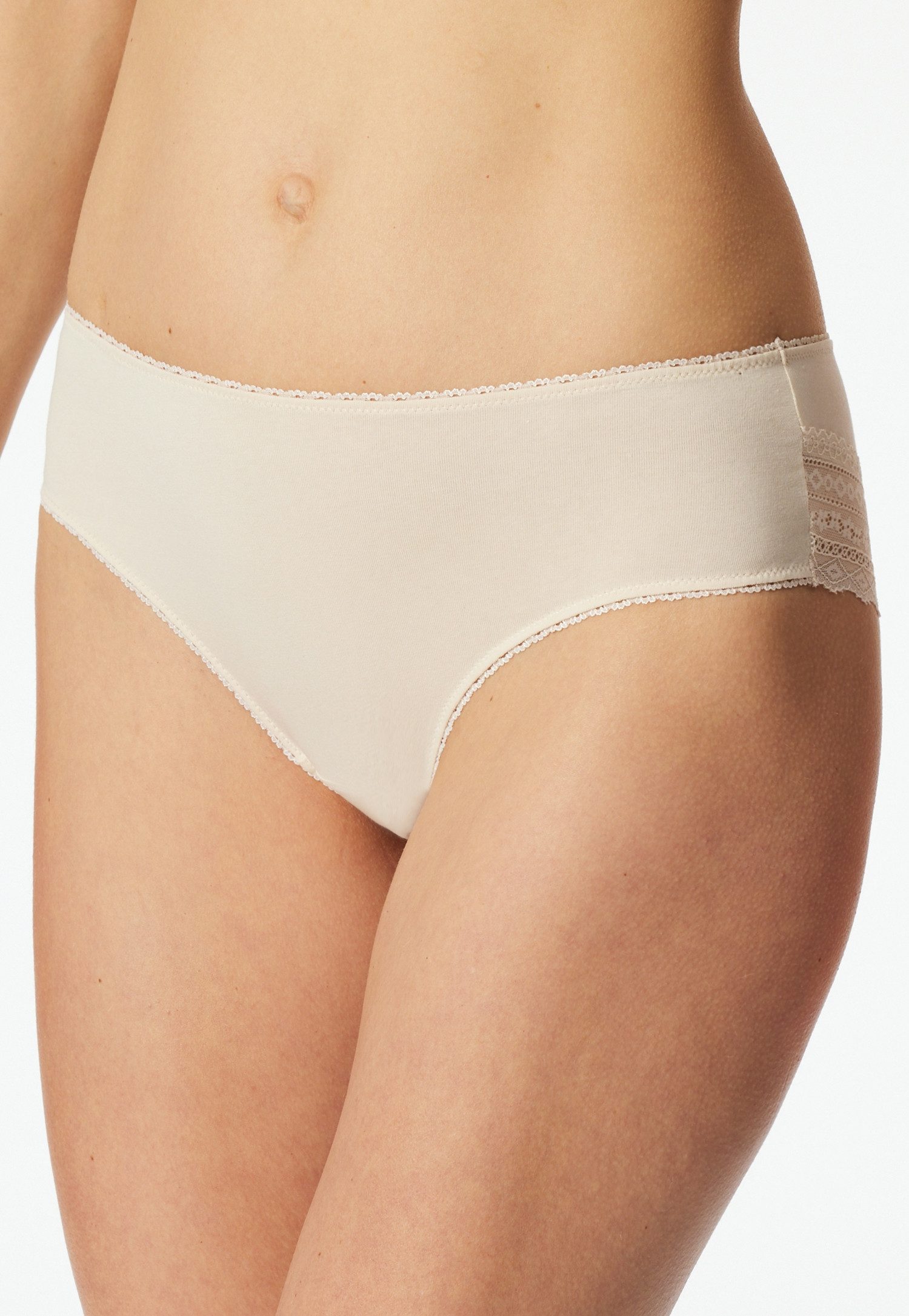 Schiesser Brasilslip Modern Multipacks (3er Pack) Spitzenbänder, Single-Jersey, Baumwollmischung