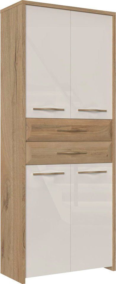 Home affaire Garderobenschrank Gala hochwertig UV lackiert, Soft-Close- Funktion, Elegante Hochglanz-Fronten