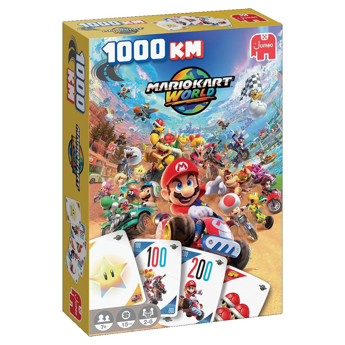 Jumbo Spiele Spiel 1000KM - Pocket - Mario Kart World, Kartenspiel