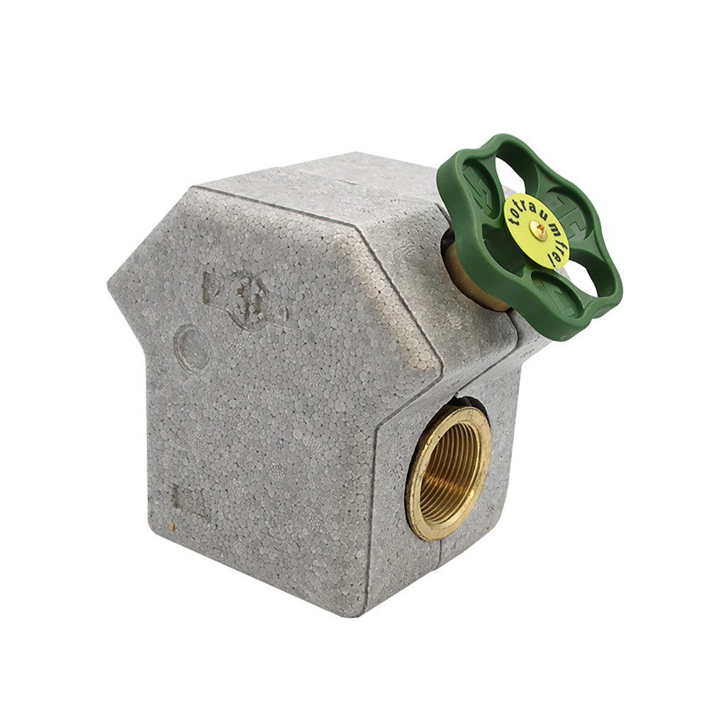 Schlösser Absperrventil Freistromventil 1 1/4" mit Dämmschale und Entleerung