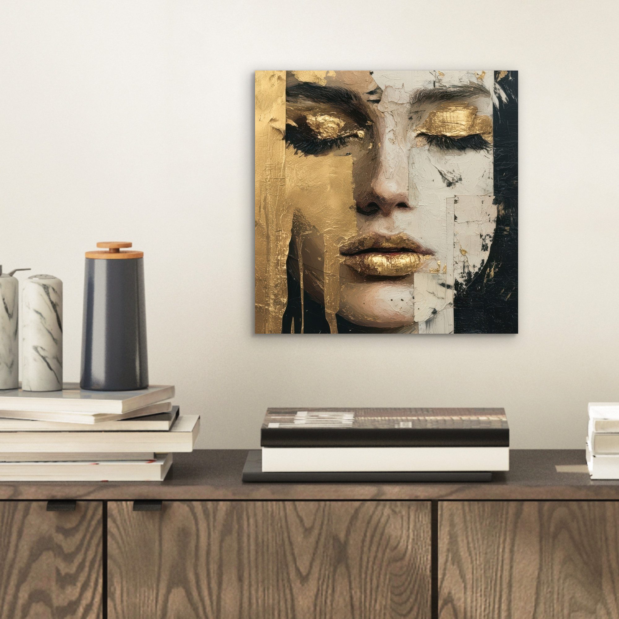 MuchoWow Metallbild Abstrakt - Gold - günstig online kaufen