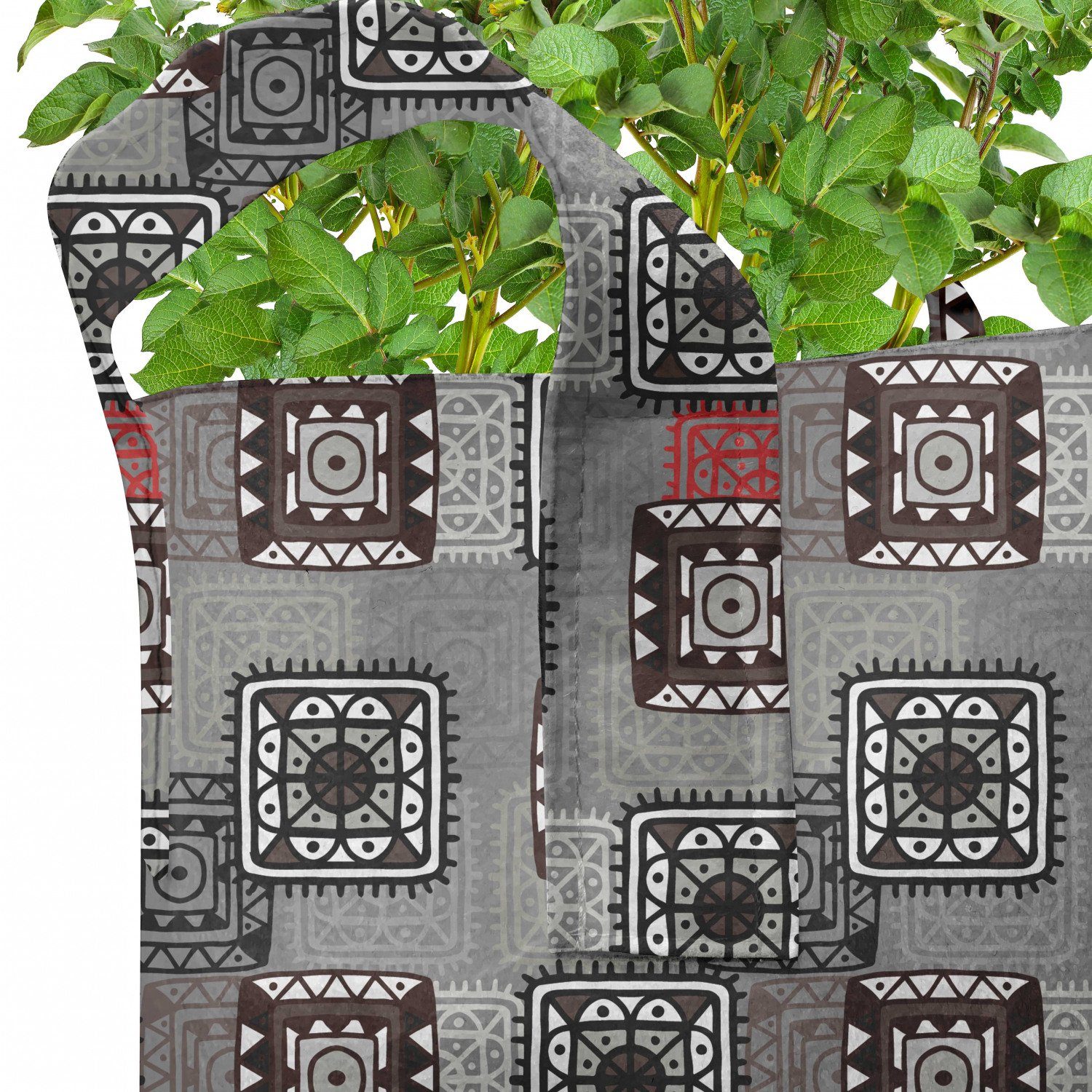 Pflanzkübel Pflanzen, mit Ethnisch Lace Ornament Stofftöpfe für Aztec Griffen Abakuhaus hochleistungsfähig