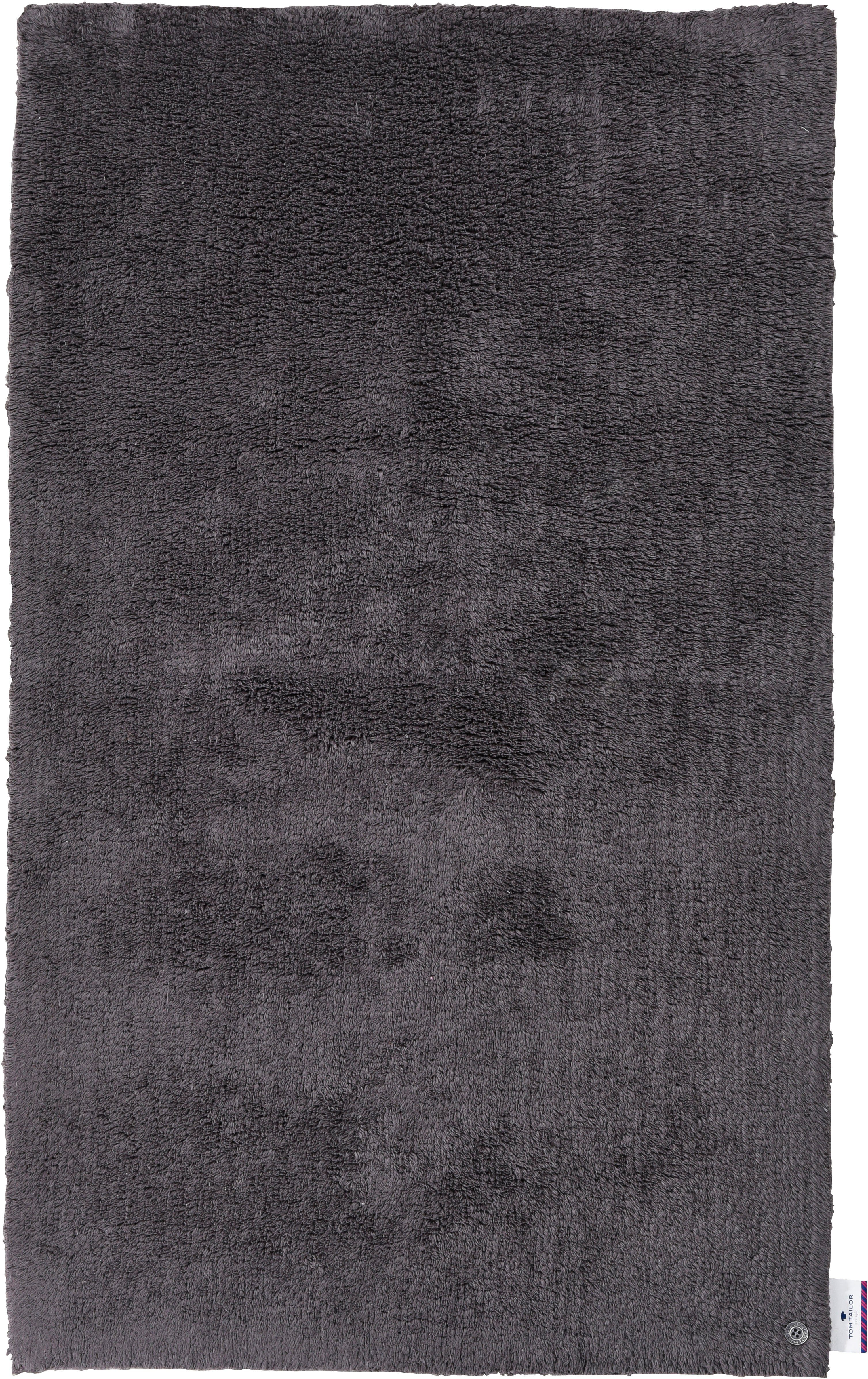 TOM TAILOR HOME Badematte Cotton Double Uni, Höhe 20 mm, beidseitig nutzbar, strapazierfähig, fußbodenheizungsgeeignet, Baumwolle, quadratisch, Badteppich, Uni Farben, rechteckig & quadratisch erhältlich