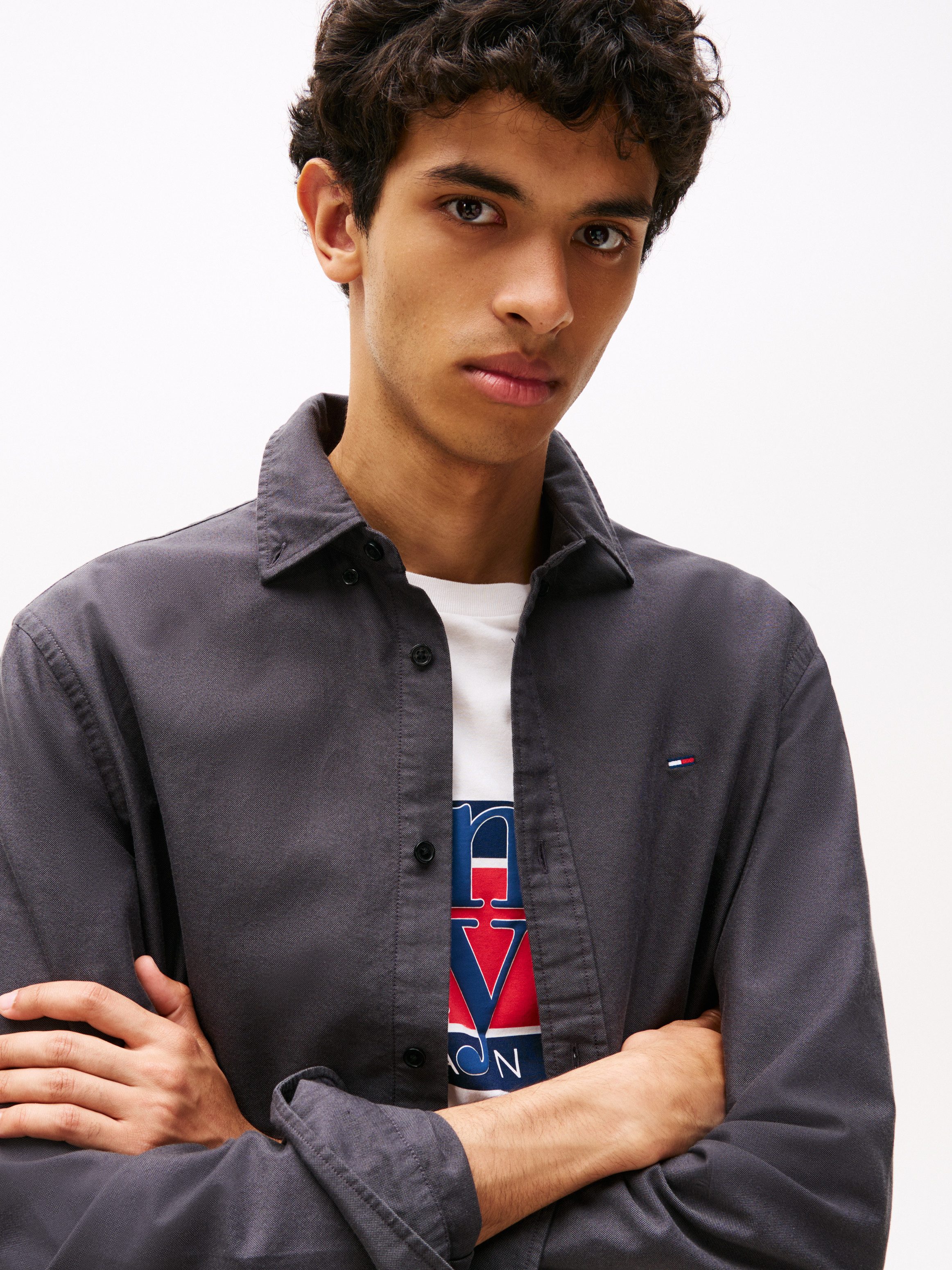 Tommy Jeans Langarmhemd TJM REG OXFORD günstig online kaufen