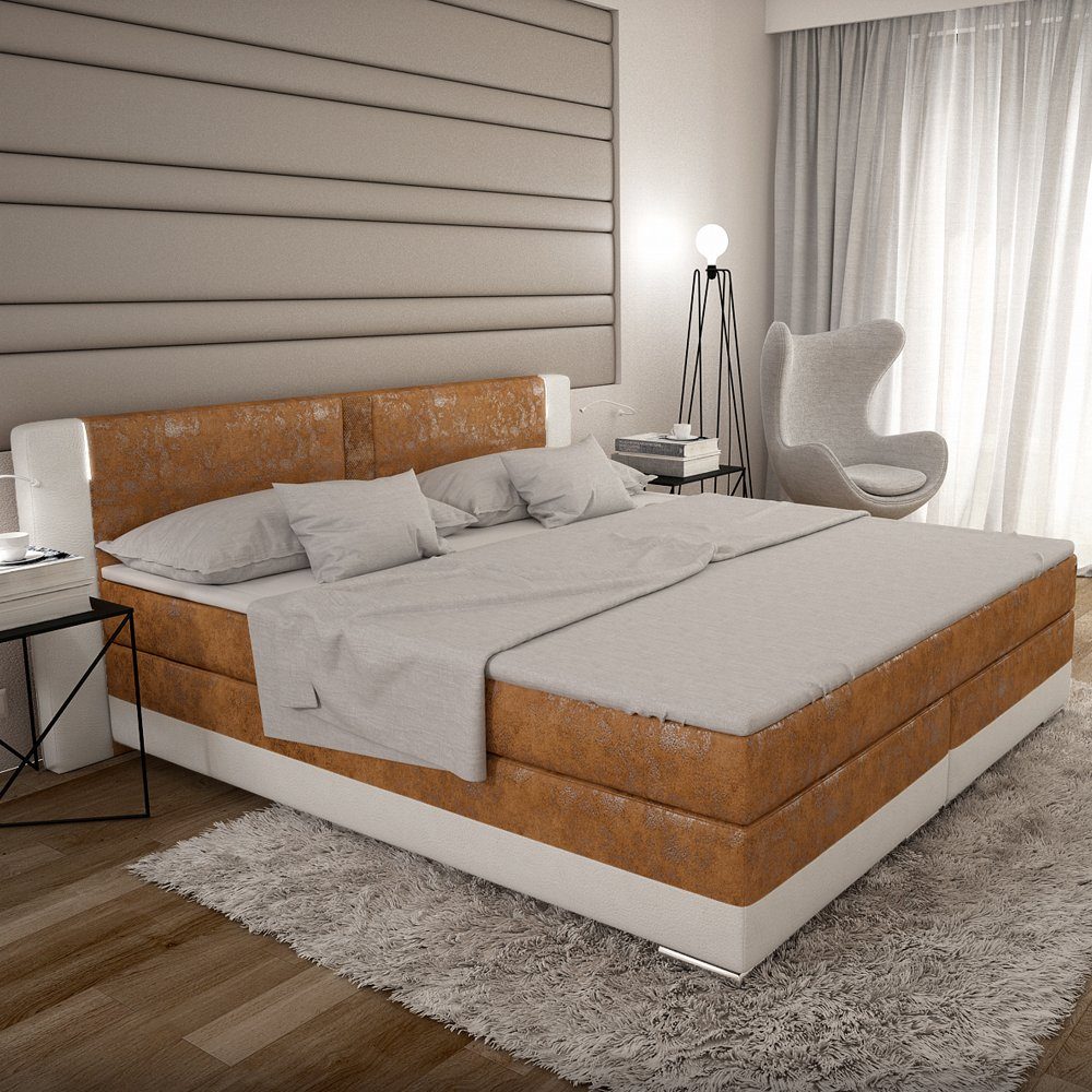 INNOCENT Boxspringbett BARGO in braun/weiß - ab 999€