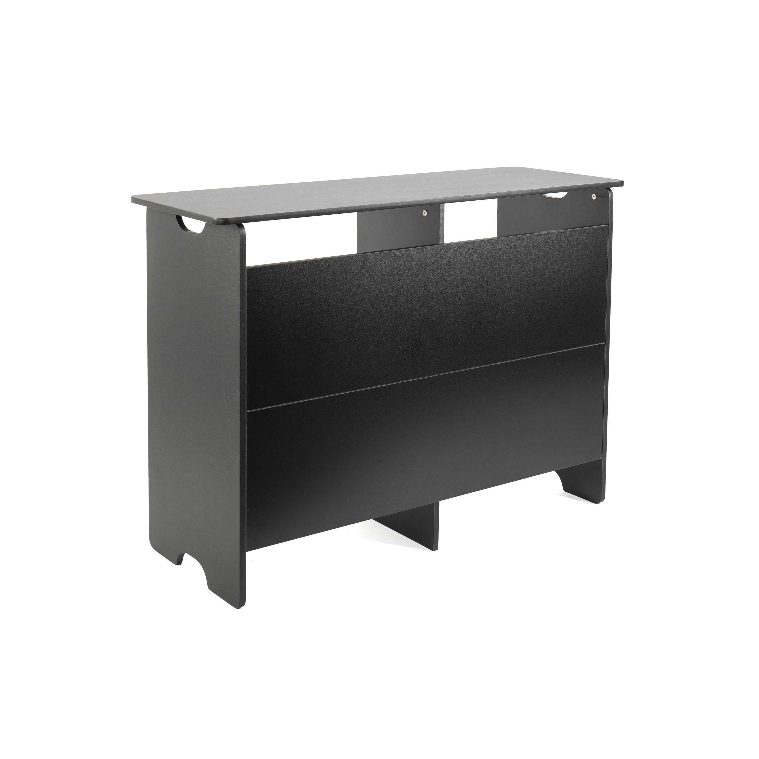 MUSIC STORE Keyboardständer, (Digital DJ Desk Robuster DJ-Tisch Für Größere Controller und Mixer 2. Etage für Effektgeräte und Zubehör Kabelmulden Massive Holzkonstruktion 1200x890x430mm Schwarz, DJ-Möbel, DJ-Tische), Digital DJ Desk, Robuster DJ-Tisch, Große Controller und Mixer