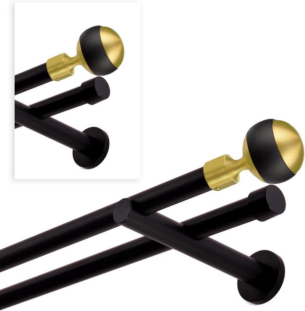 MDEKOR Gardinenstange, 2-läufig, kürzbar, Wandmontage, Gardinenstange Vorha günstig online kaufen