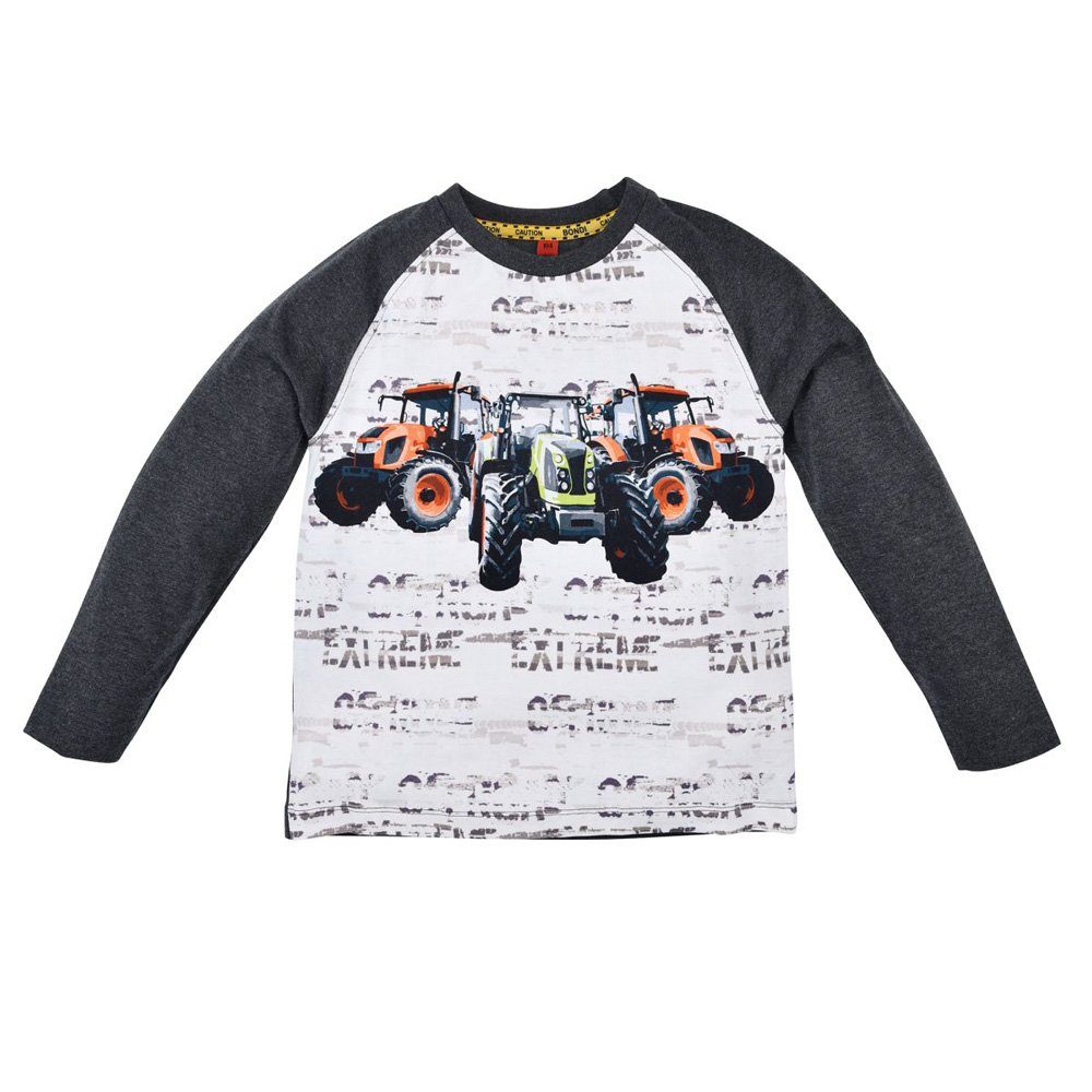 T-Shirt Jungen Langarmshirt 'Big Wheels' 33164, Anthrazit