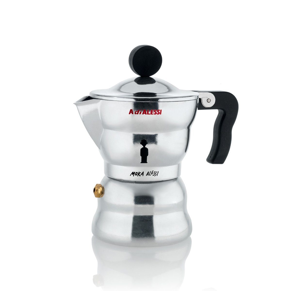 Alessi Espressokocher Espressokocher MOKA Classic 1, 0.07l Kaffeekanne, Nicht für Induktion geeignet