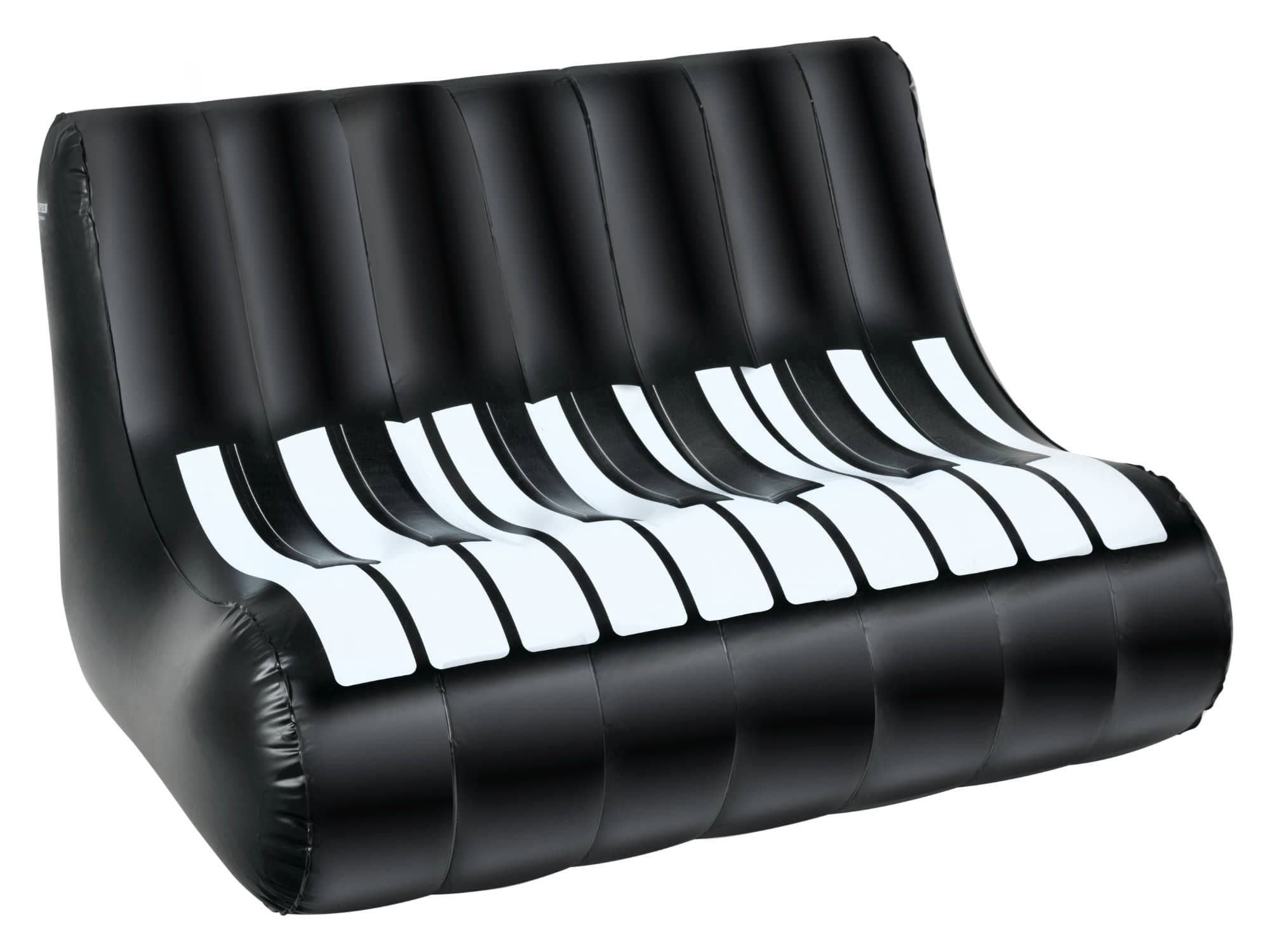 Stagecaptain Luftsofa IF-12088 - Aufblasbares Sofa Piano-Design 127 x 75 x 75 cm, Ideal für Festivals, Camping, Garten, Proberaum oder Wohnzimmer