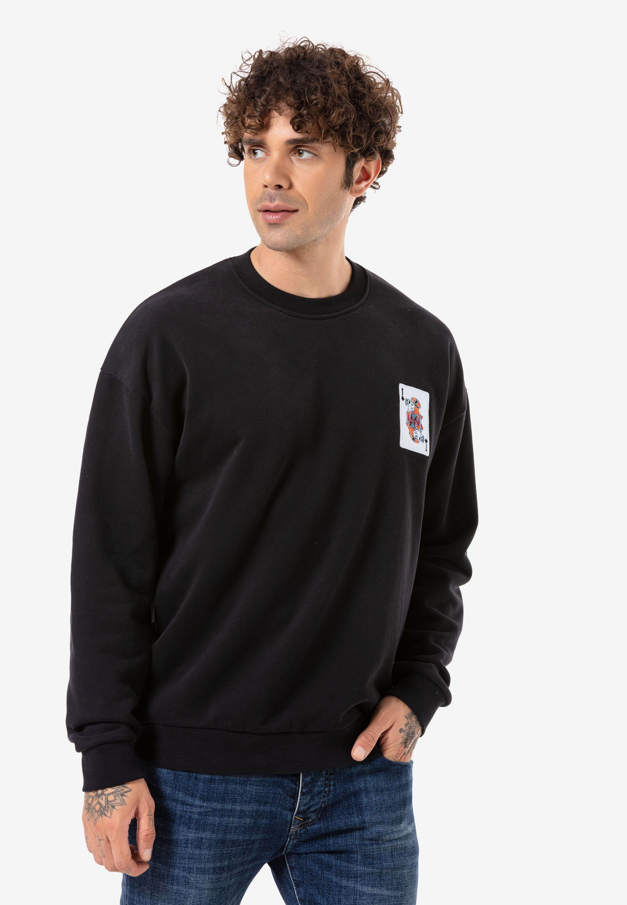 RedBridge Sweatshirt Eastleigh mit Rückenprint trendigem schwarz