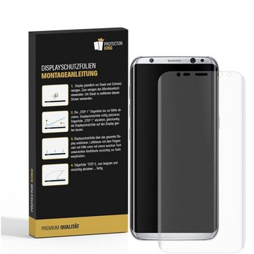 Protectorking Schutzfolie 1x Panzerfolie für Samsung Galaxy S8 Plus FULL COVER Displayschutz, (1-Stück), klar