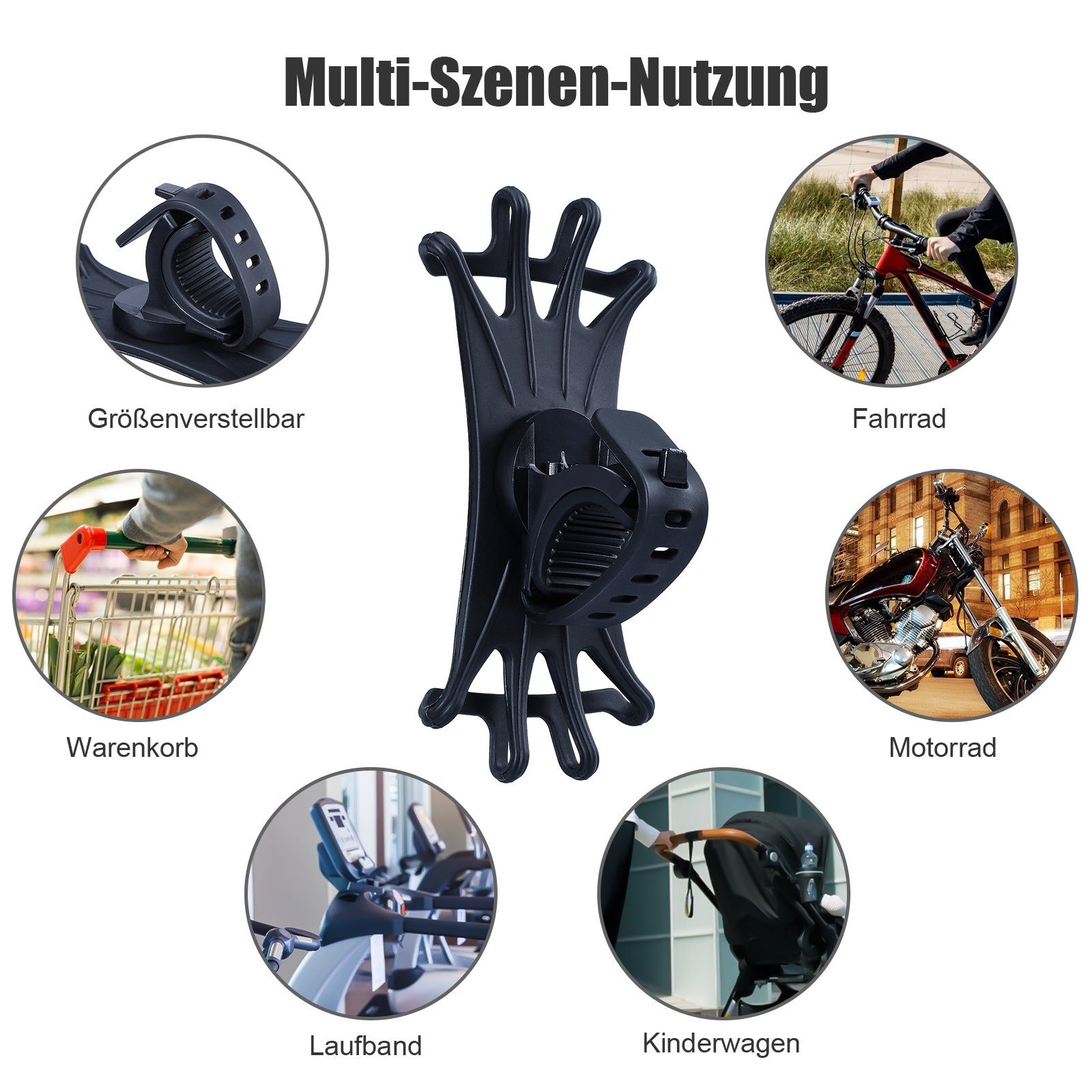 Handy-Halterung, Verstellbar Verstellbar Handy-Halterungen,Universal Halterung Samsung Halter,abnehmbare schwarz Zoll Universal Halterung XDeer für Samsung (packung, alle Fahrrad 4.0-7.0 Handy iPhone Handy iPhone alle Geräte 360° Handy für Zoll 4.0-7.0 Halter,abnehmbare Fahrrad Geräte) Handy 360°