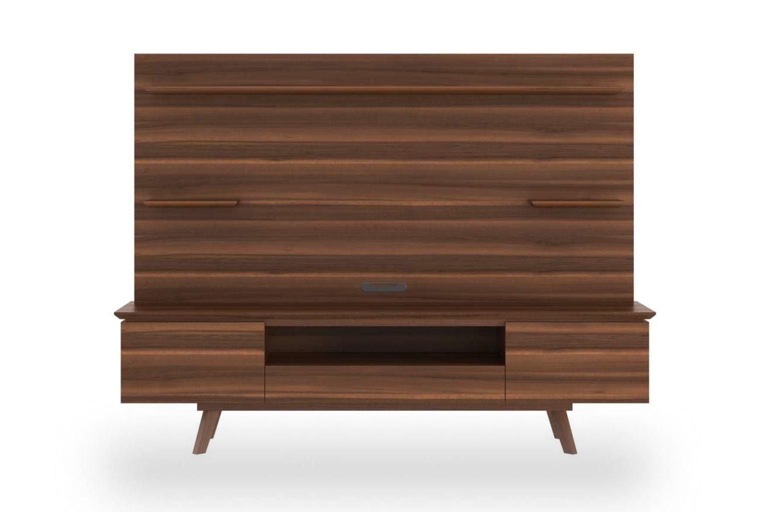JVmoebel Wohnwand Walnussregal mit eleganter Maserung für modernes Wohnen, (Wohnwand), Made in Europa