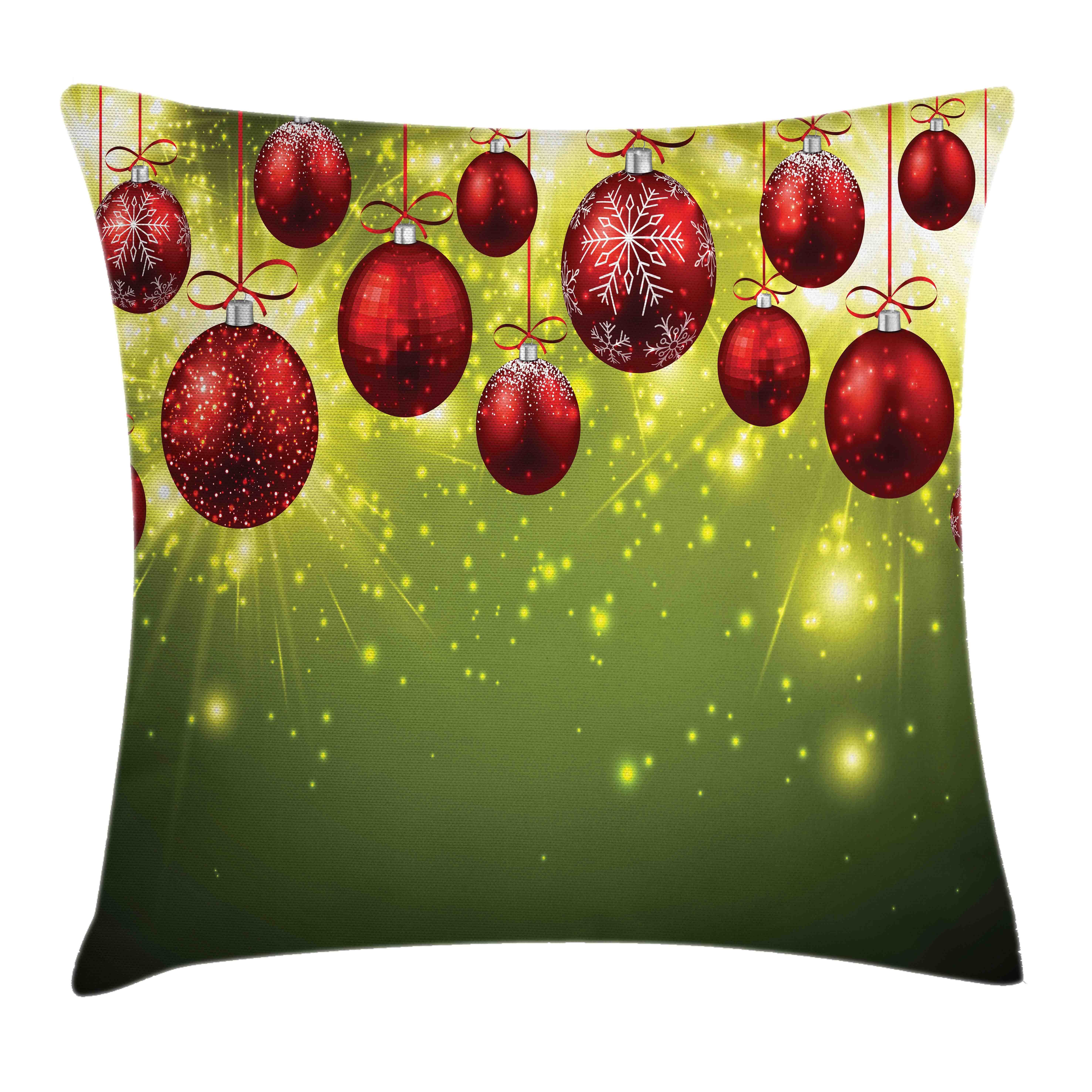 Kissenbezüge Reißverschluss Kissenhülle mit (1 Druck, Design Beidseitiger Weihnachten Neujahr Party Stück), Farben Abakuhaus Farbfesten