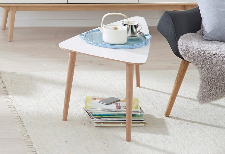 PBJ Couchtisch »Jib«, white oak massiv, mit segelförmiger ...