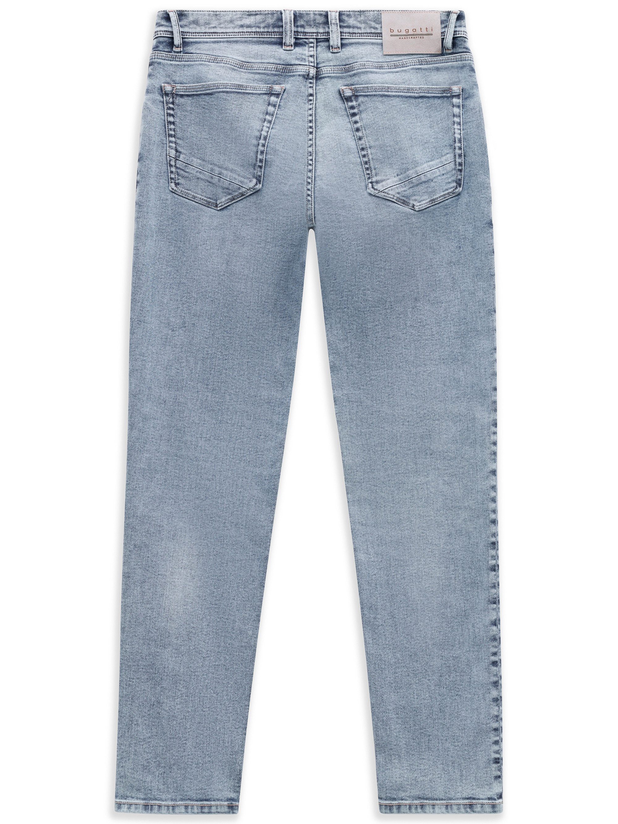 bugatti 5-Pocket-Jeans Slim Fit Slim Fit Candiani Denim Used Wash