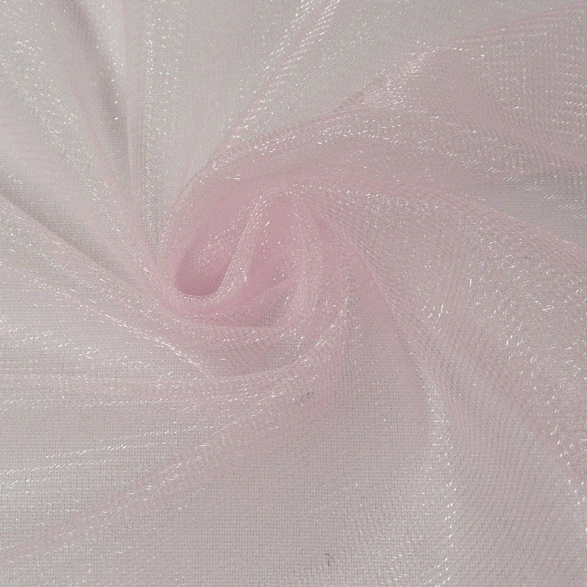 SCHÖNER LEBEN. Stoff Tüll Meterware weich Schimmer rosa 150cm, pflegeleicht