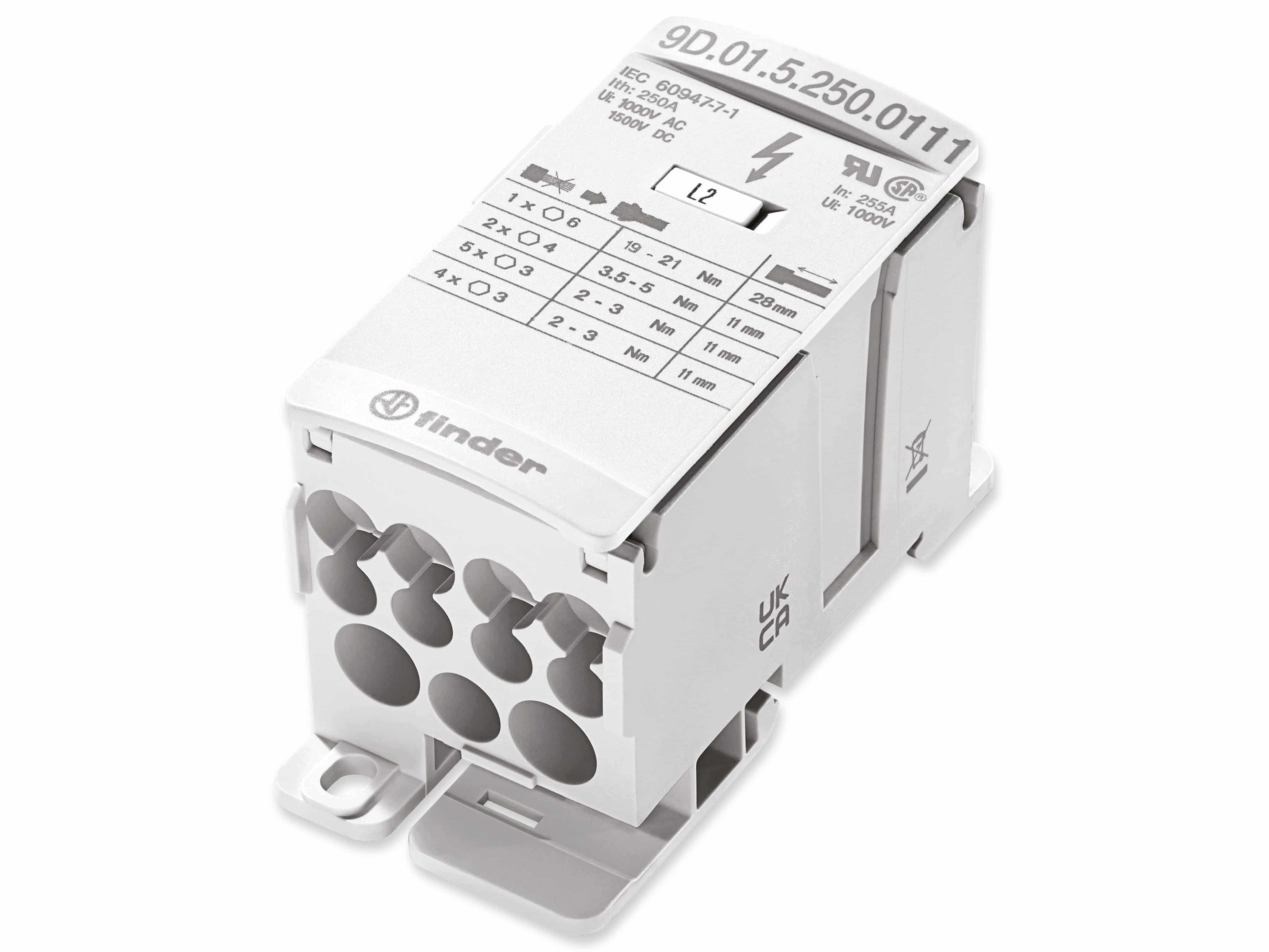 Verteilerbox FINDER Terminal Block 9D.01.5.250.0111, 250 A