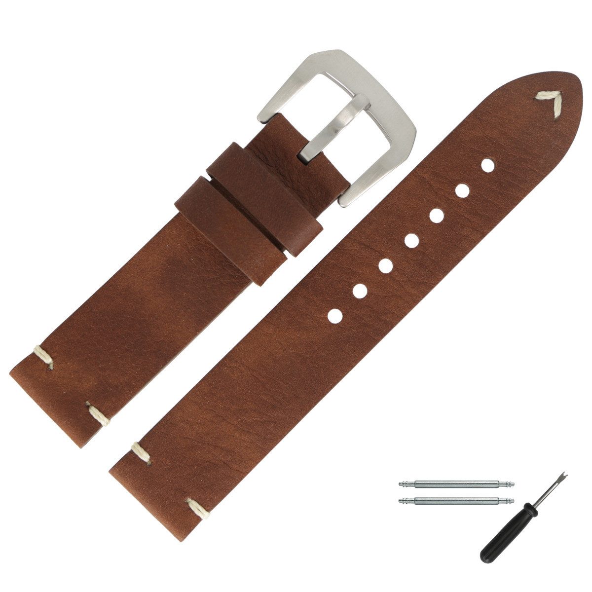 MARBURGER Uhrenarmband 24mm Leder günstig online kaufen