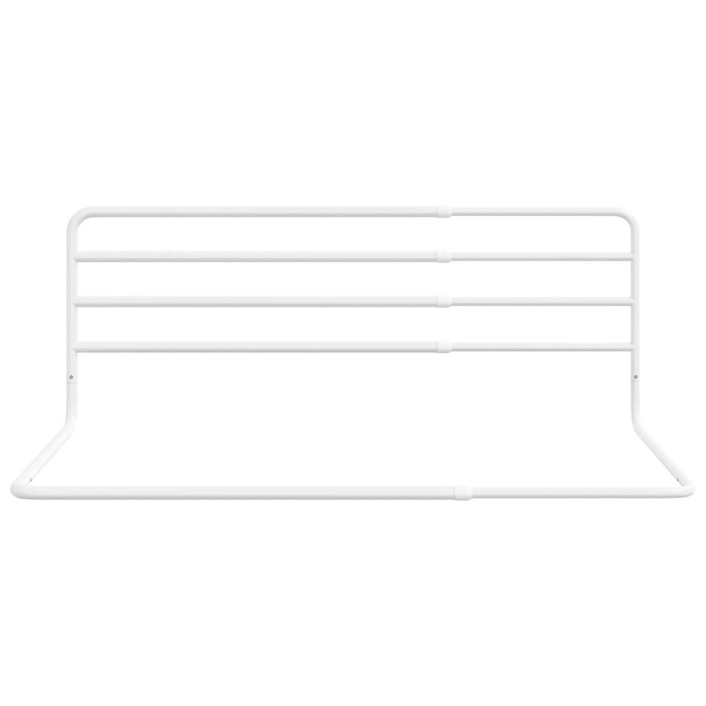 vidaXL Bettschutzgitter, Kleinkind-Bettschutzgitter Weiß (76-137)x55 cm Eisen