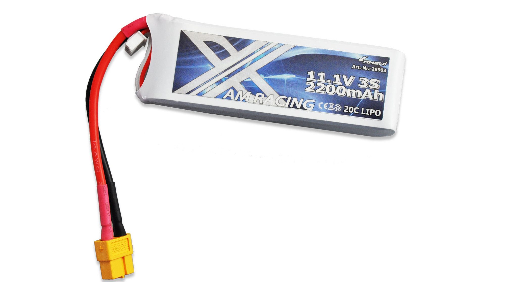 Amewi RC-Bagger Amewi Lipo Akku 11,1V 3S 2200mAh 20C XT60 plug / FPV racing