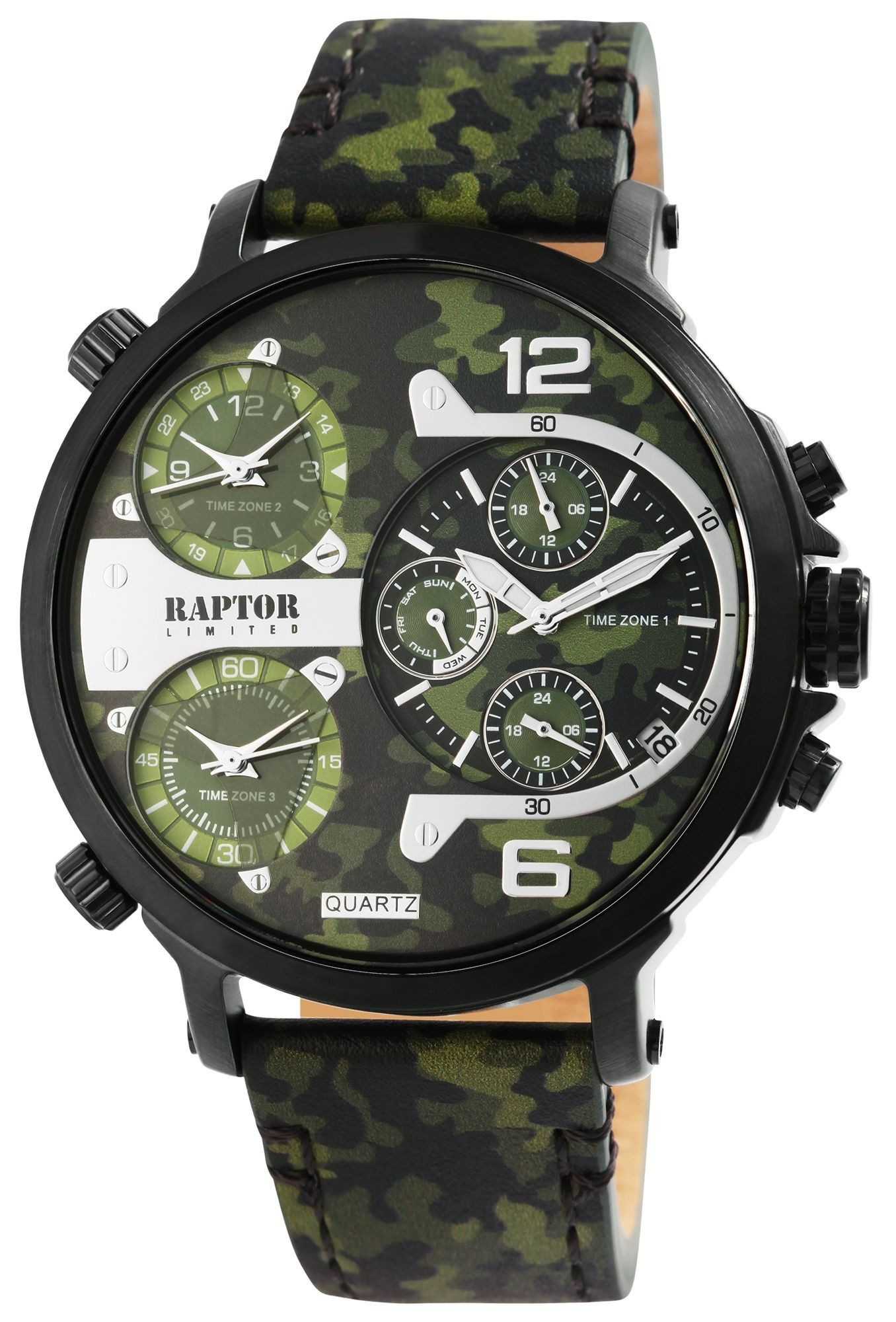 Raptor Limited Quarzuhr Maxx mit Echtlederband, günstig online kaufen