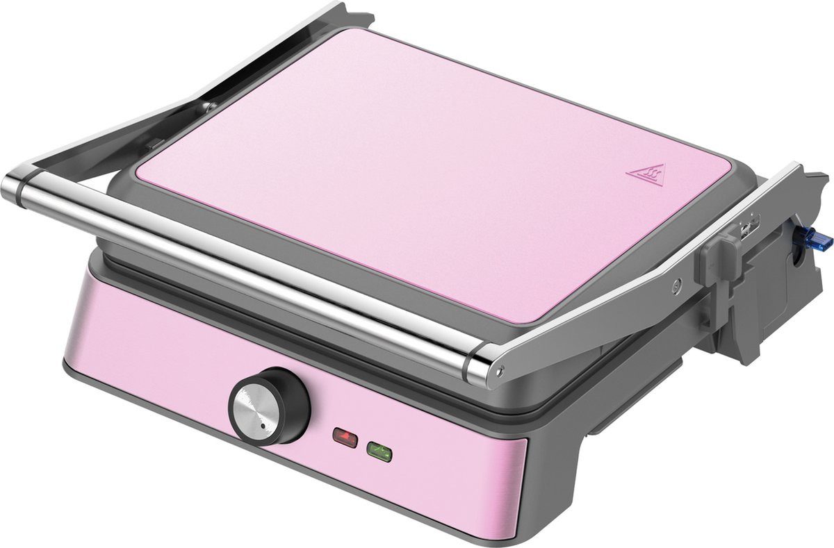 Westinghouse Kontaktgrill Retro-Serie 2200 W mit 180°-Öffnung und Höhenverstellung, 2200,00 W, 180°-Öffnung, Höhenverstellung, Antihaft-Grillplatten