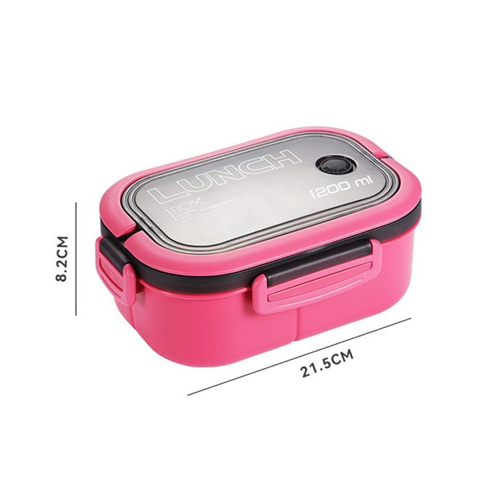 Diwzbyn Lunchbox für Kinder und Erwachsene, Brotdose mit Fächern, 14,5 x 21 x 8 cm
