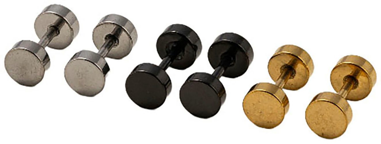 Firetti Ohrstecker-Set Multipack Schmuck Geschenk Edelstahl Ohrschmuck Ohrringe (Set, 6-tlg), Made in Germany