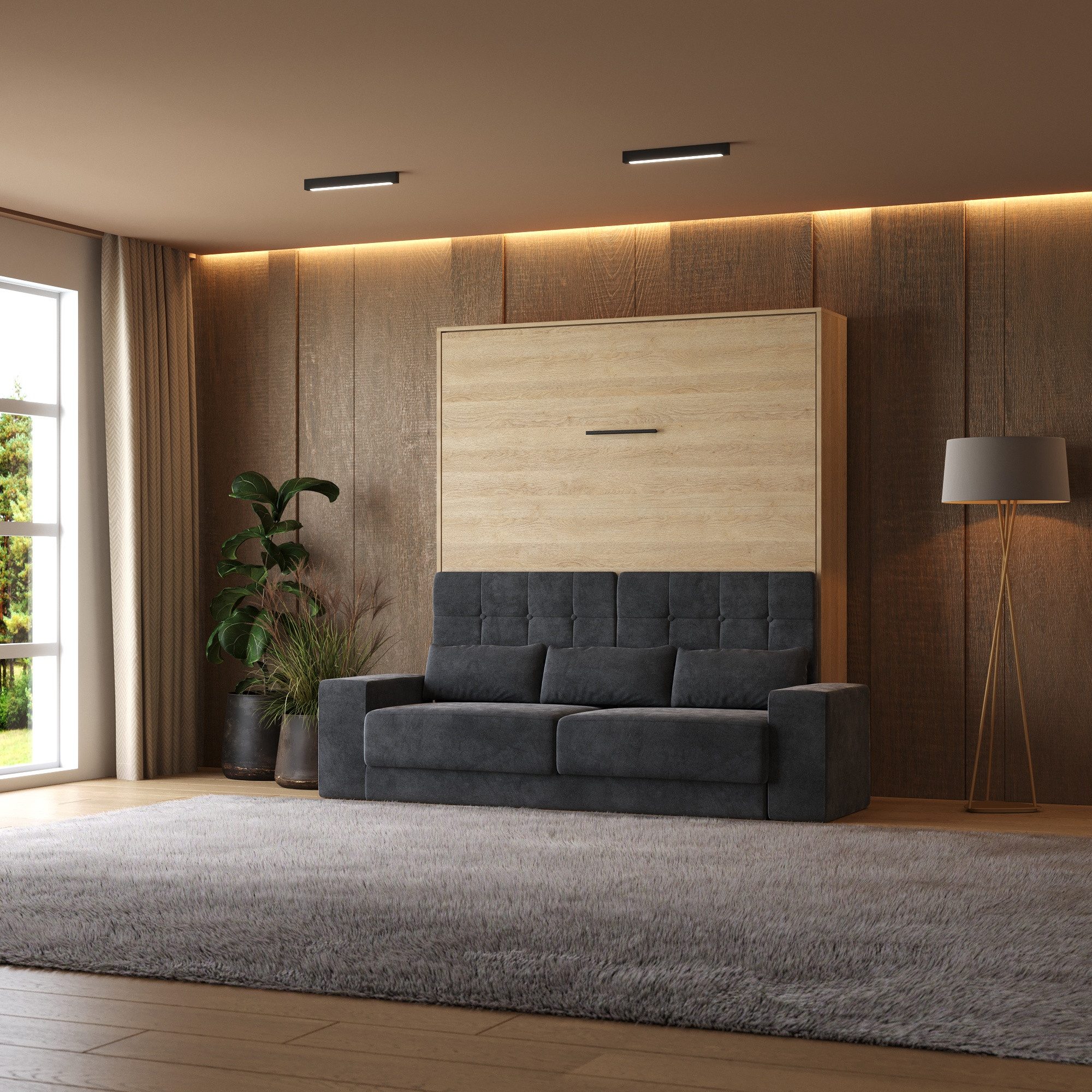 SMARTBett Schrankbett Schrankbett mit Anthrazit SOFA günstig online kaufen