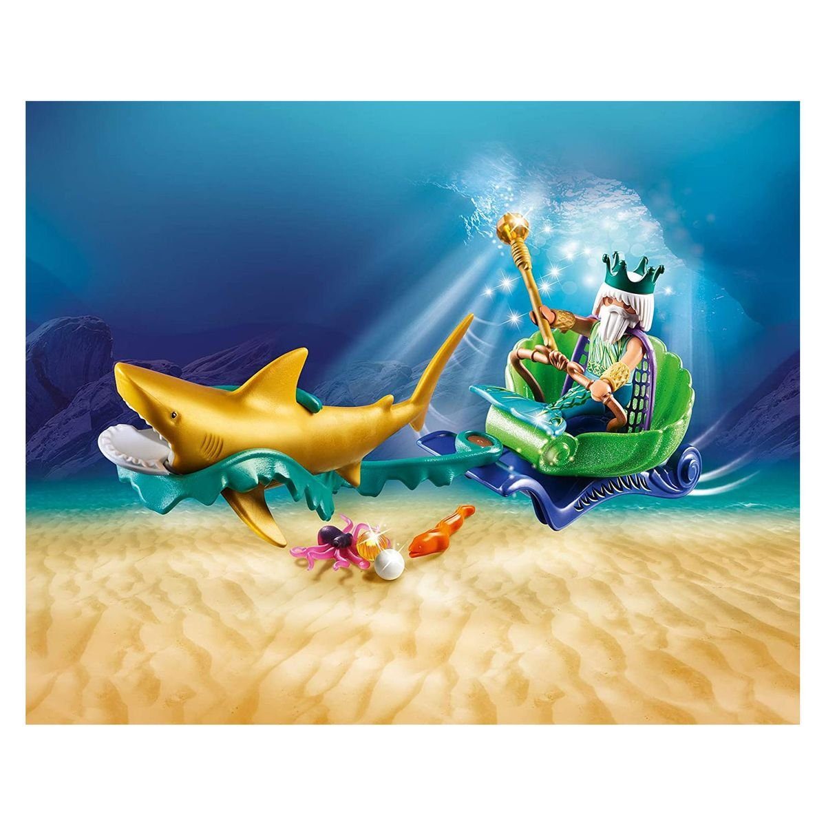 Playmobil® Spielfigur »PLAYMOBIL® 70097 - Magic - Meereskönig mit  Haikutsche«