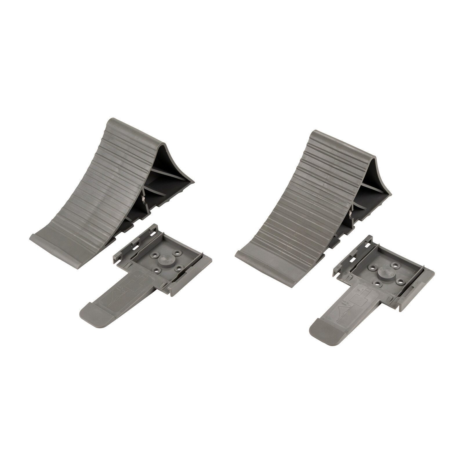 AG Automotive Auffahrrampe 2x Unterlegkeile Autokeile Bremskeile Anhänger PKW grau (1-St)