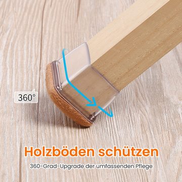Daisred Stuhlsocke Stuhlbeinkappen Möbelfuß Filzgleiter für Stühle Stuhlbeinschoner, (8 St), Geräusche und Kratzer Beseitigen