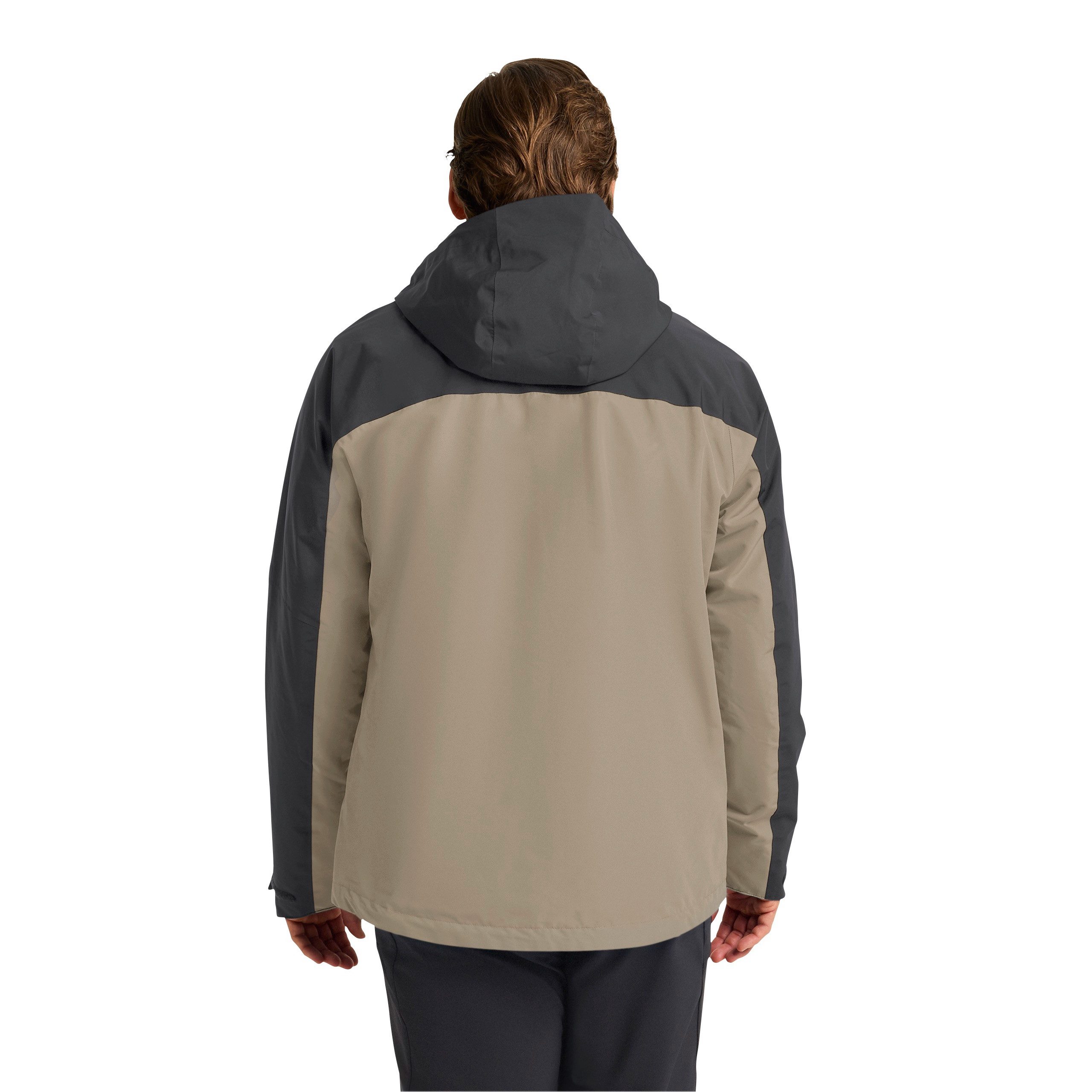 Jack Wolfskin 3-in-1-Funktionsjacke mit Kapuze mit regulierbarem Elastikband, wasserdicht, winddicht