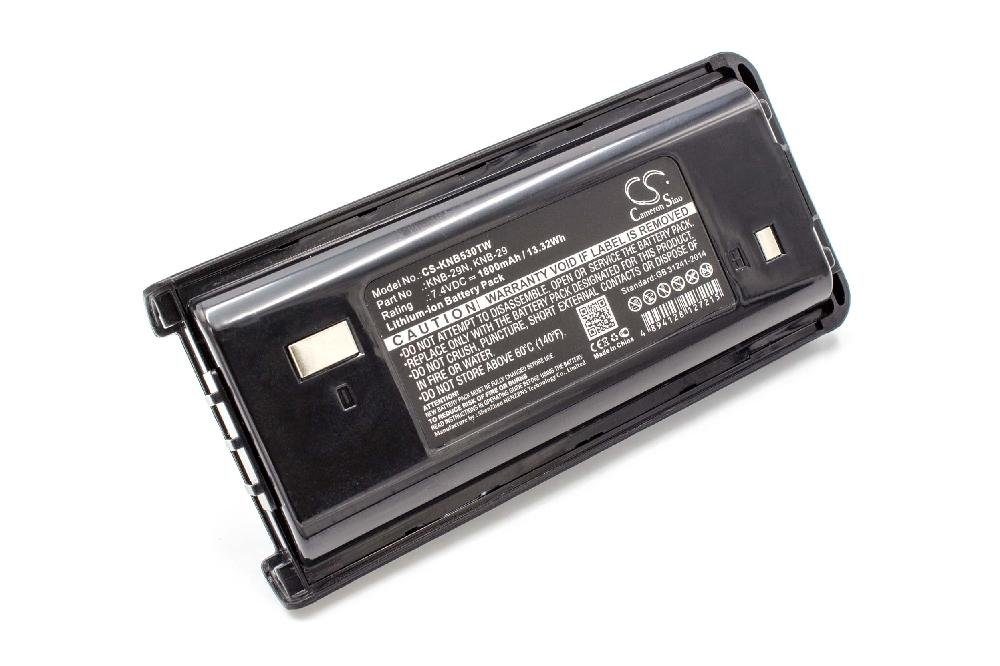 vhbw Ersatz für Kenwood KNB-30, KNB-30A, KNB-30N, KNB-53, KNB-53N, KSC-31, Akku 1800 mAh