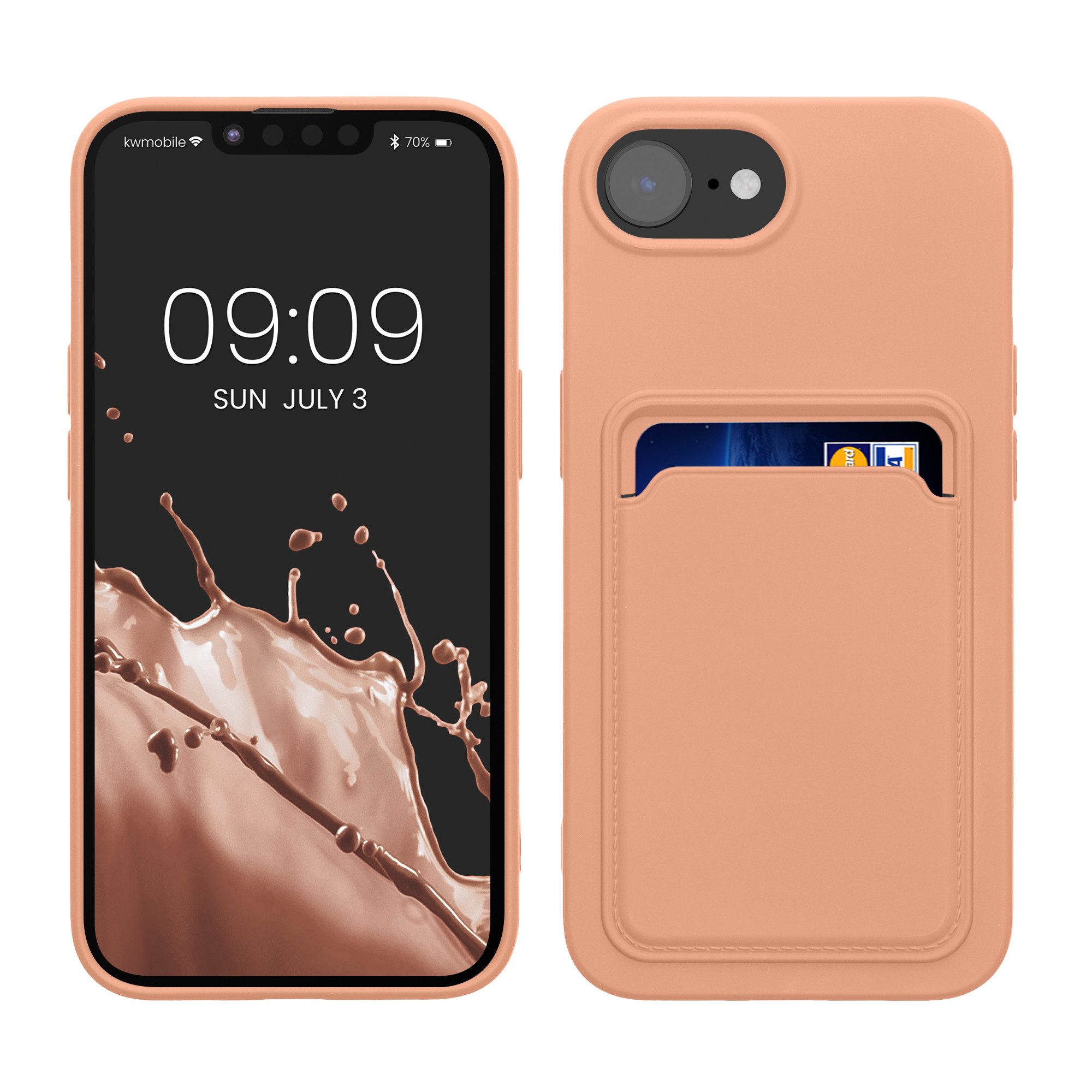 kwmobile Handyhülle Hülle für Apple iPhone 16e, Handyhülle mit Fach für Karten - Handy Cover Case