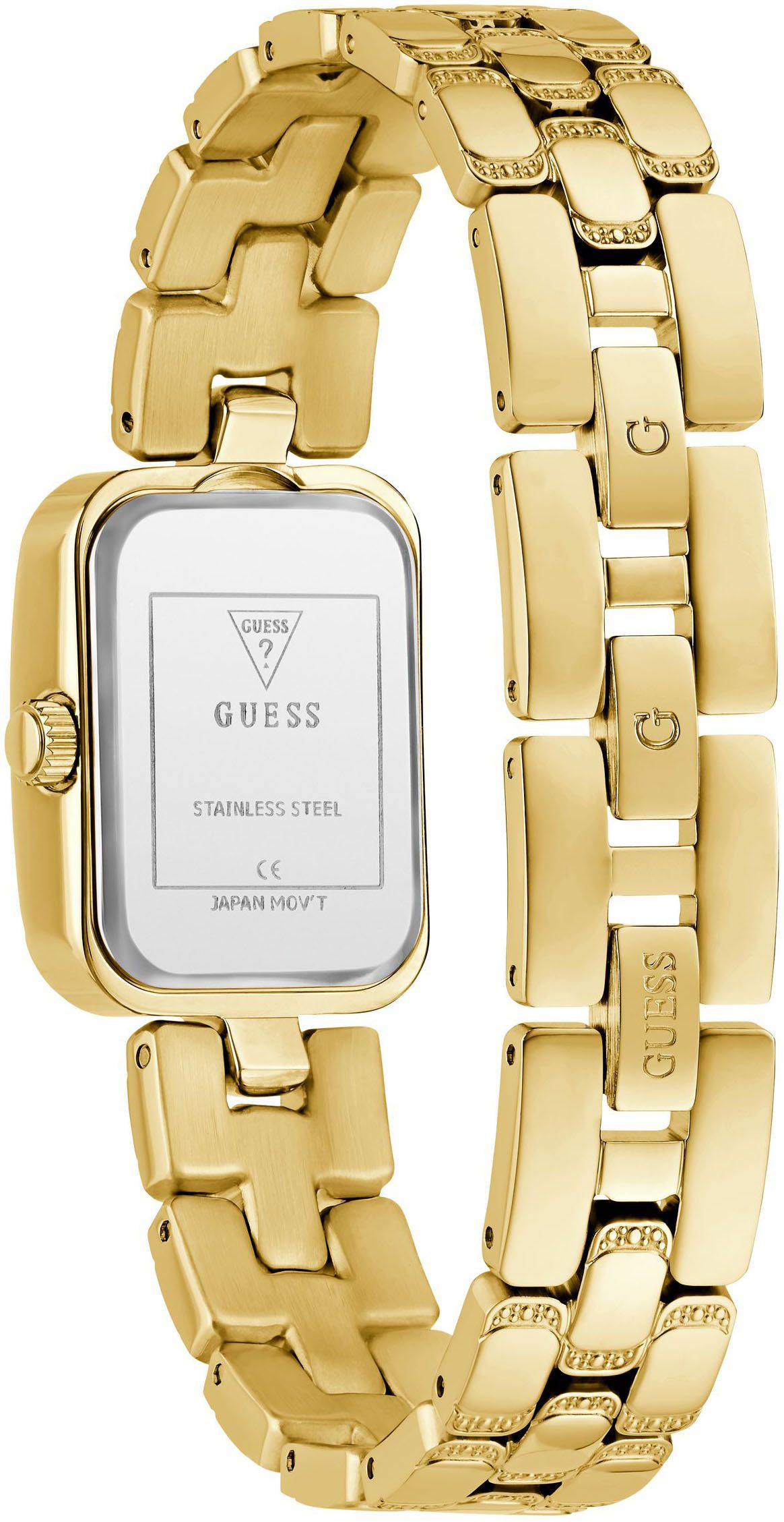 Guess Quarzuhr ISLA GW0865L2, Armbanduhr, Damenuhr, Edelstahlarmband